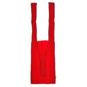 Japanese Pleated Tote Bag - KNA Plus Red Large Miyake Style Pleated Tote Bag